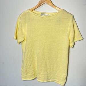 Emily Rose Vintage Y2K Butter‎ Yellow Knit Top Women’s size large